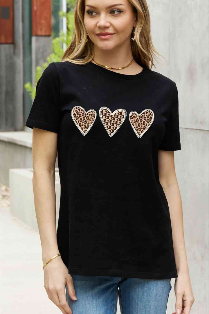 Simply Love Simply Love Full Size Heart Graphic Cotton Tee | 1mrk.com