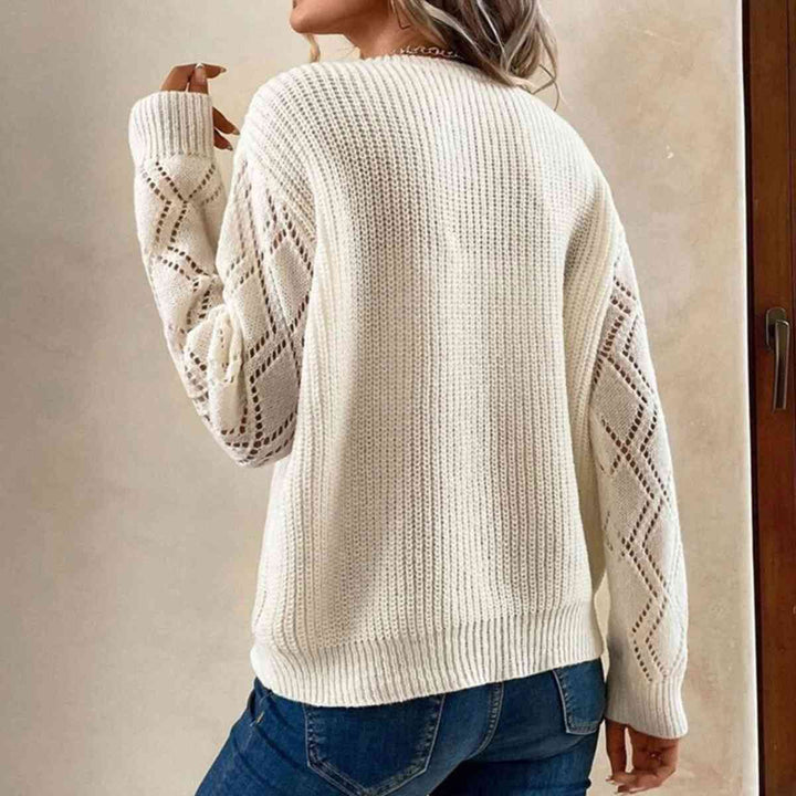 Contrast V-Neck Sweater | 1mrk.com