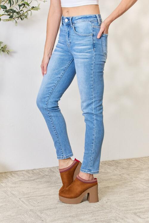 RISEN Full Size Mid Rise Skinny Jeans | 1mrk.com