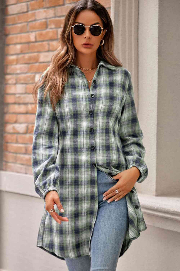 Plaid Tie Front Mini Shirt Dress | 1mrk.com