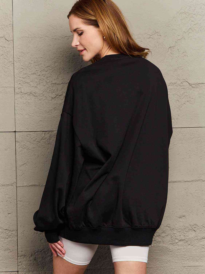 Simply Love Full Size Dropped Shoulder Sweatshirt |1mrk.com