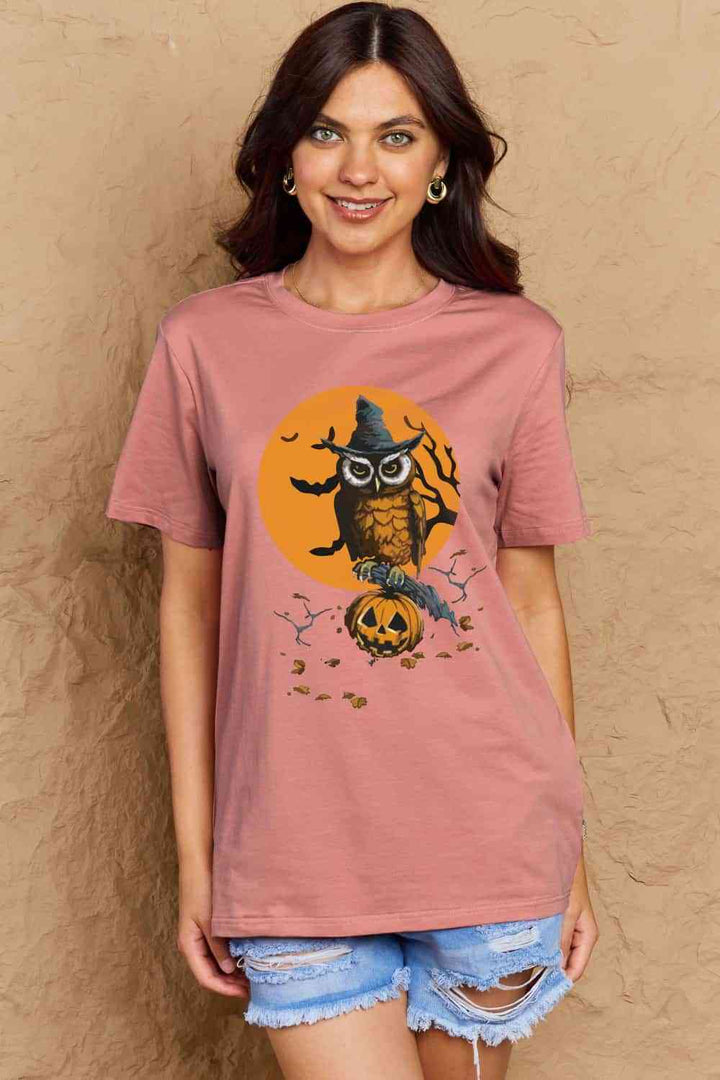 Simply Love Full Size Holloween Theme Graphic Cotton T-Shirt | 1mrk.com