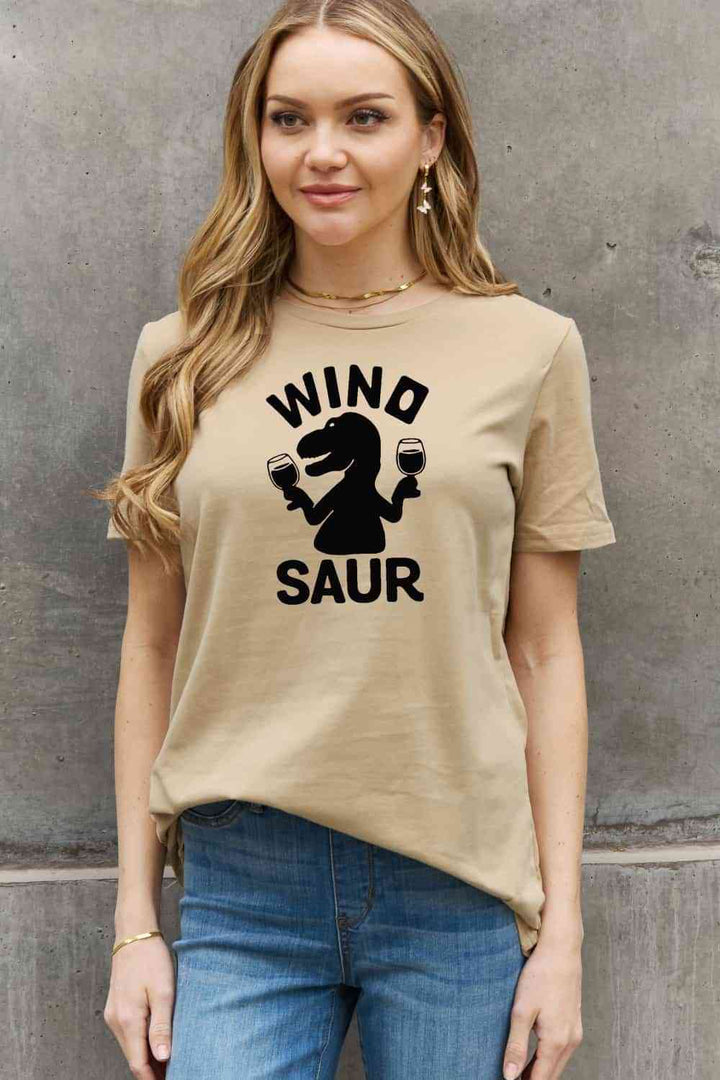 Simply Love Full Size WINOSAUR Graphic Cotton T-Shirt | 1mrk.com