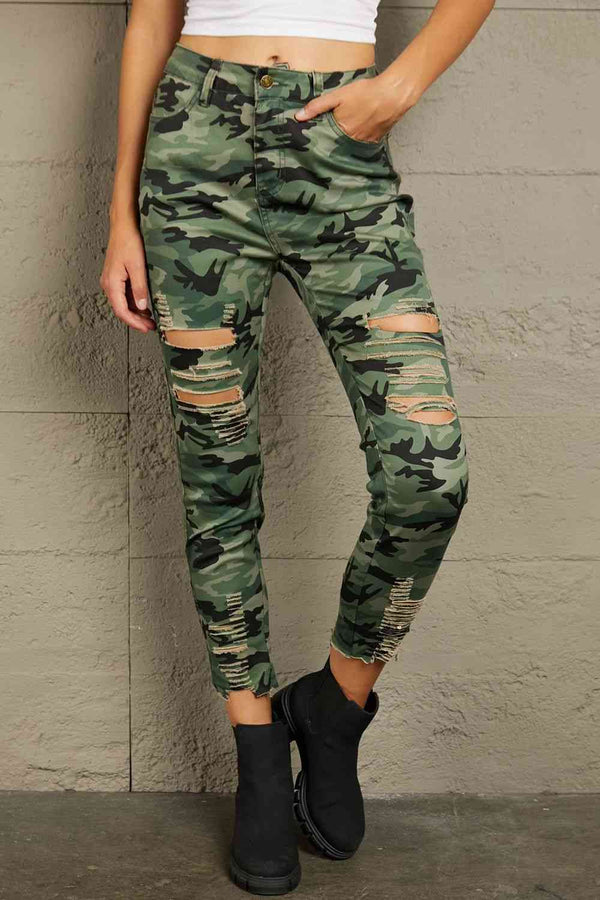 Baeful Distressed Camouflage Jeans | 1mrk.com