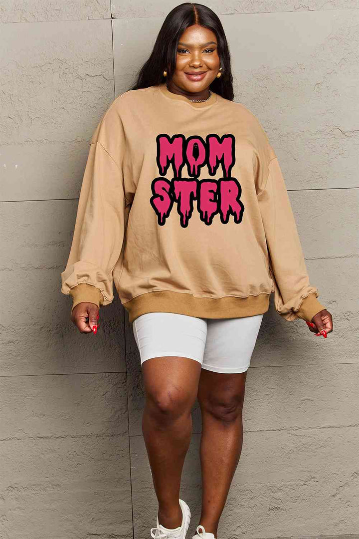 Simply Love Full Size MOM STER Graphic Sweatshirt |1mrk.com