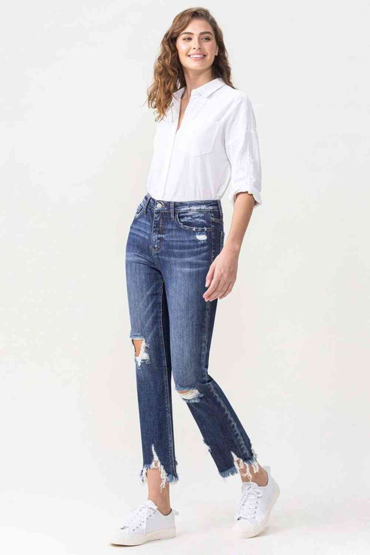 Lovervet Jackie Full Size High Rise Crop Straight Leg Jeans | 1mrk.com