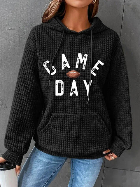 Full Size GAME DAY Graphic Drawstring Hoodie | 1mrk.com