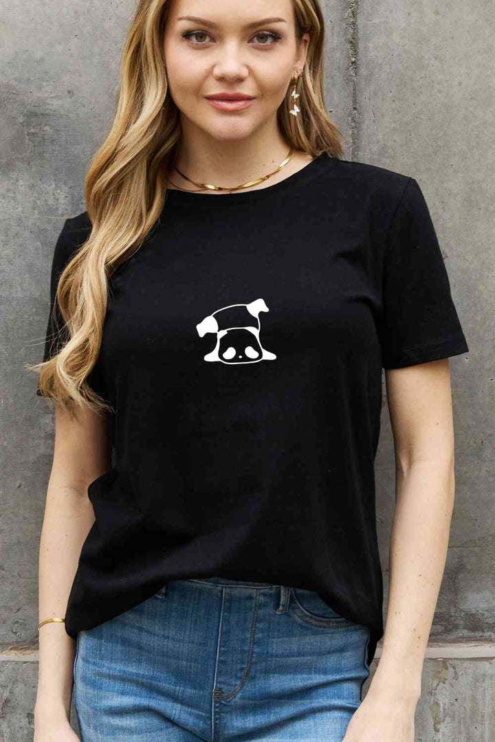 Simply Love Full Size Panda Graphic Cotton Tee | 1mrk.com