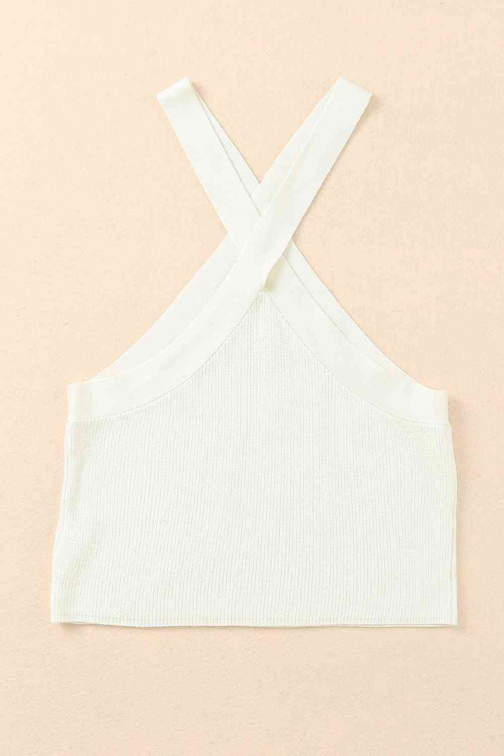 Ribbed Sleeveless Cropped Top | 1mrk.com