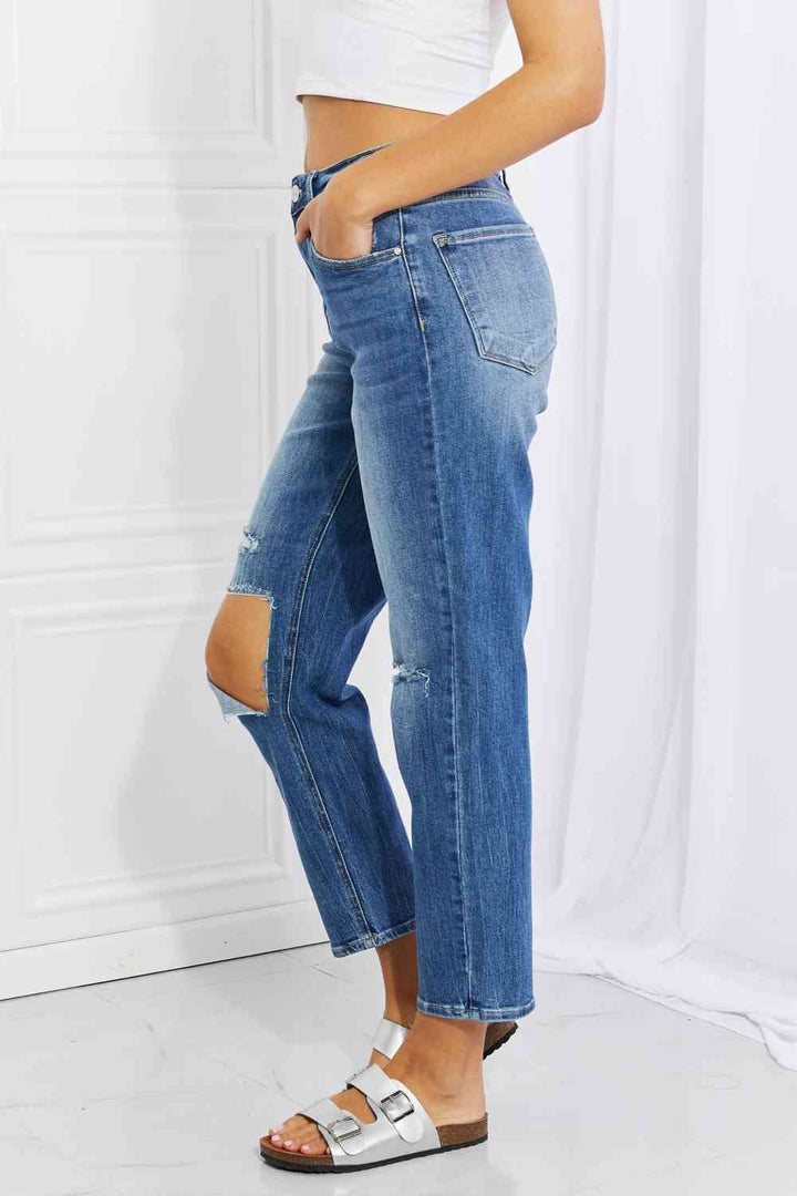 RISEN Full Size Emily High Rise Relaxed Jeans | 1mrk.com