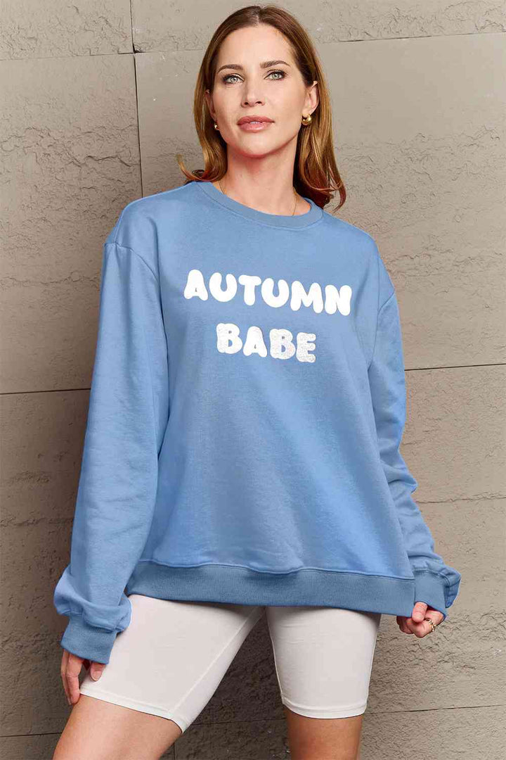 Simply Love Full Size AUTUMN BABE Graphic Sweatshirt |1mrk.com