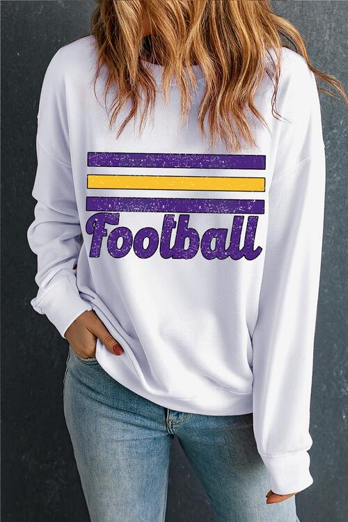 FOOTBALL Graphic Long Sleeve Sweatshirt |1mrk.com