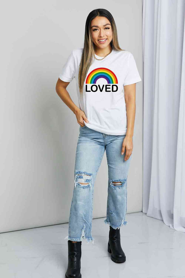 Simply Love LOVED Graphic Cotton T-Shirt | 1mrk.com