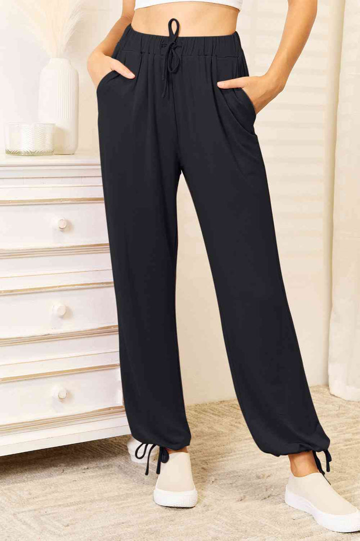 Basic Bae Full Size Soft Rayon Drawstring Waist Pants with Pockets | 1mrk.com