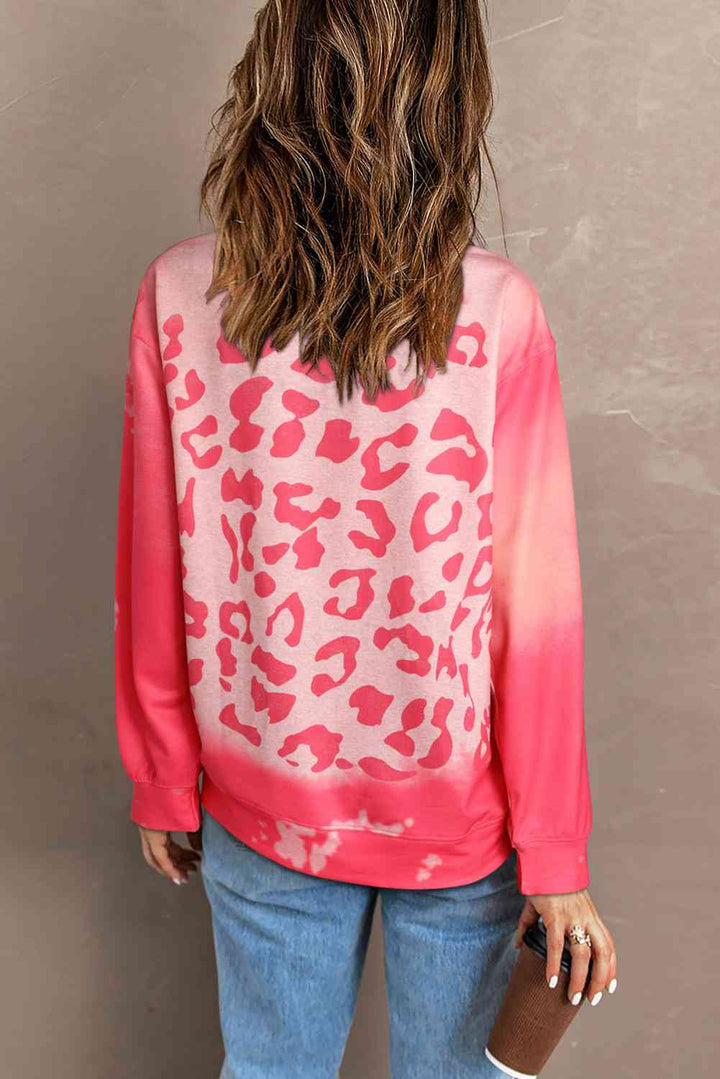 Printed Round Neck Dropped Shoulder Sweatshirt |1mrk.com