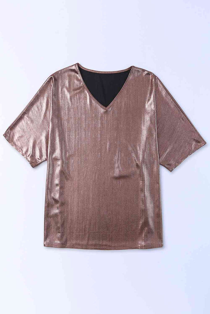 V-Neck Half Sleeve T-Shirt | 1mrk.com