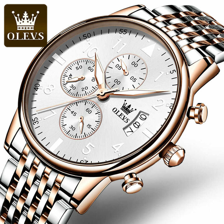 OLEVS 2869 Men Watch Brand Classic Quartz Wrist Water Resistant OLEVS