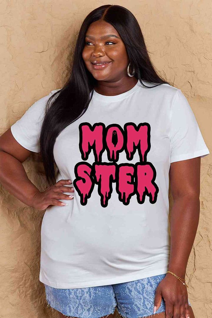 Simply Love Full Size MOM STER Graphic Cotton T-Shirt | 1mrk.com