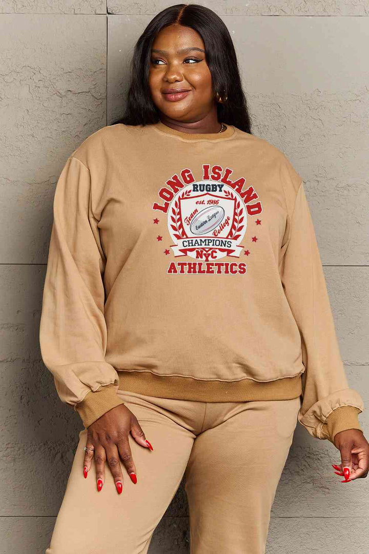 Simply Love Full Size Graphic Dropped Shoulder Sweatshirt |1mrk.com