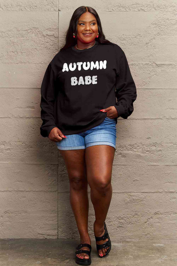 Simply Love Full Size AUTUMN BABE Graphic Sweatshirt |1mrk.com