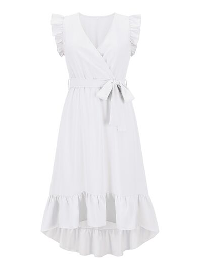 Tied Surplice Ruffle Hem Dress | Trendsi