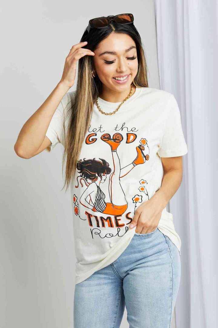 mineB Full Size LET THE GOOD TIMES ROLL Graphic Tee | 1mrk.com