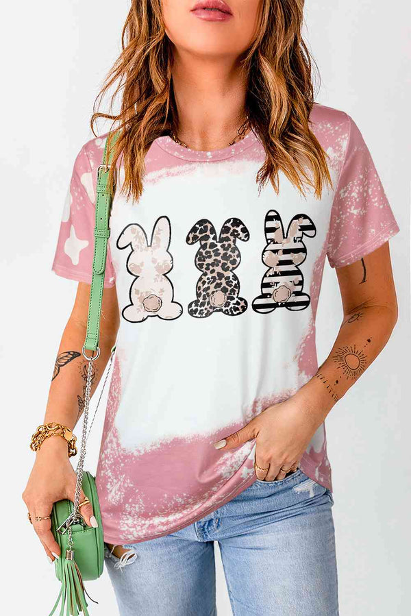 Easter Printed Bunny Graphic Tee Shirt | 1mrk.com