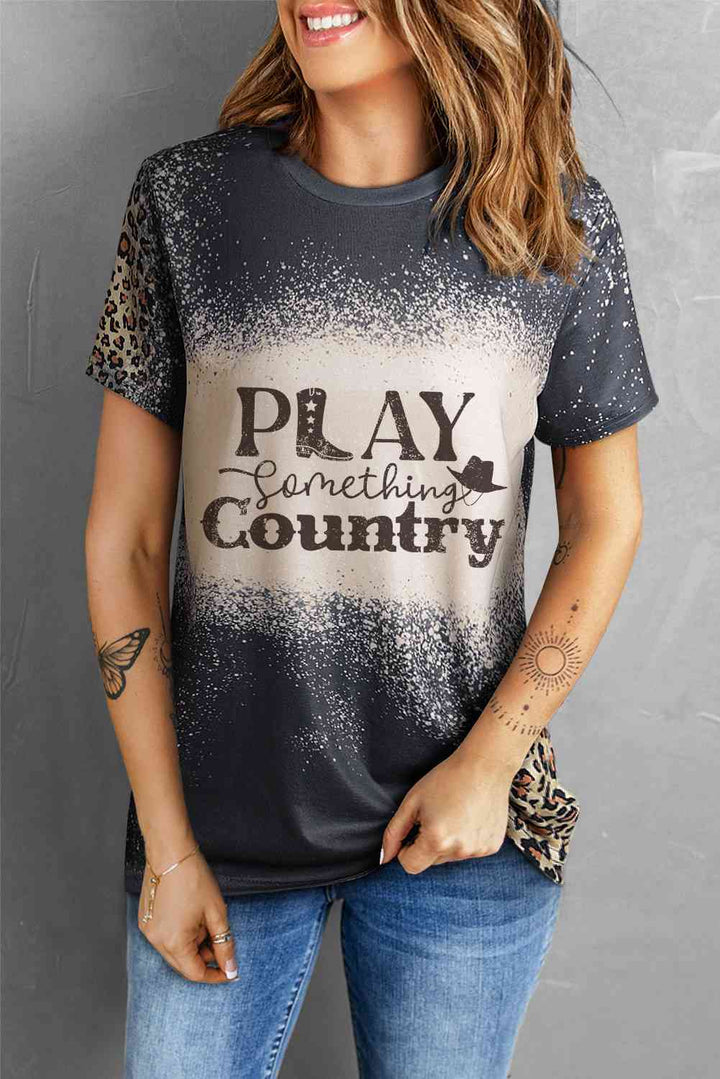 PLAY SOMETHING COUNTRY Graphic Leopard Tee | 1mrk.com