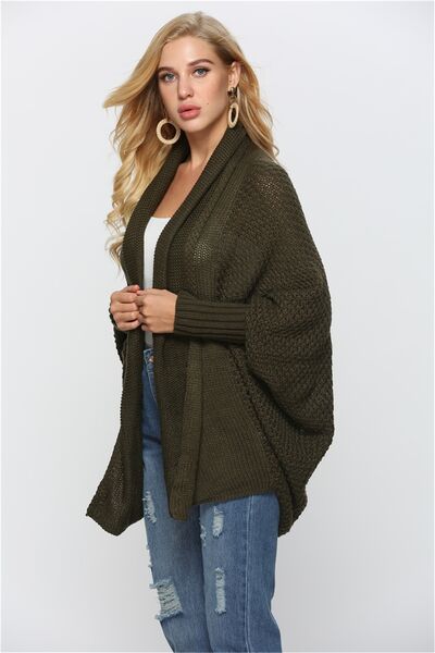 Open Front Batwing Sleeve Cardigan |1mrk.com