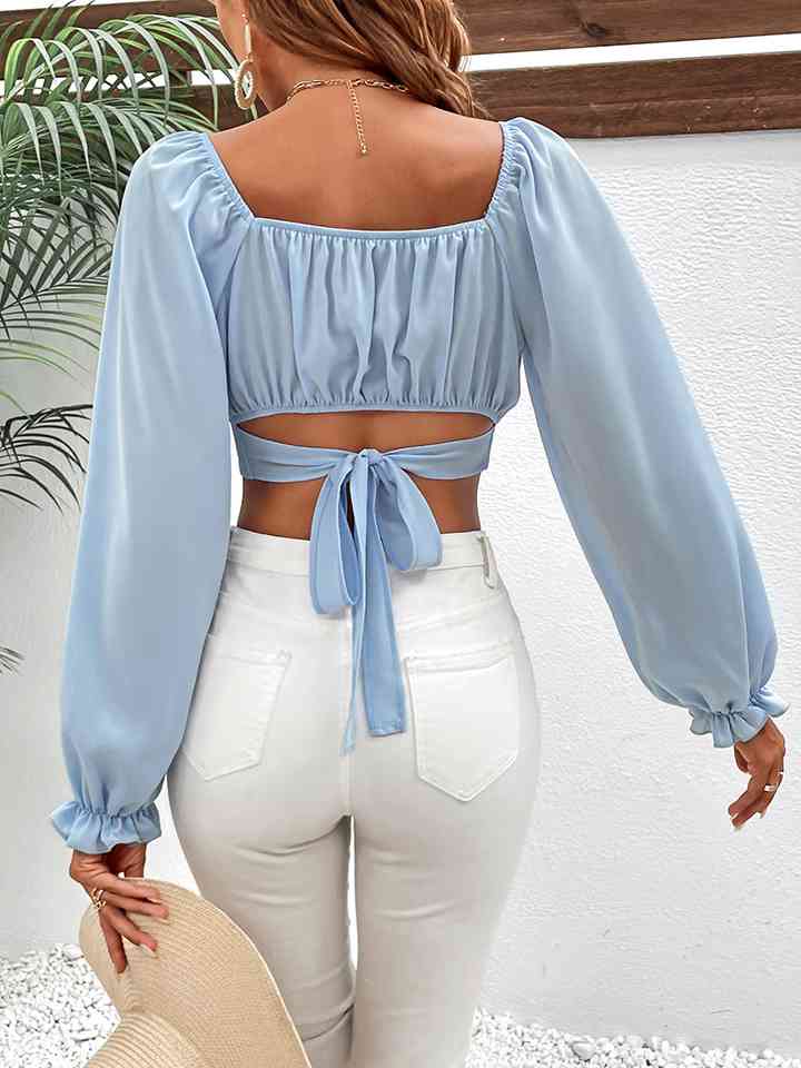 Raglan Sleeve Cropped Blouse | 1mrk.com