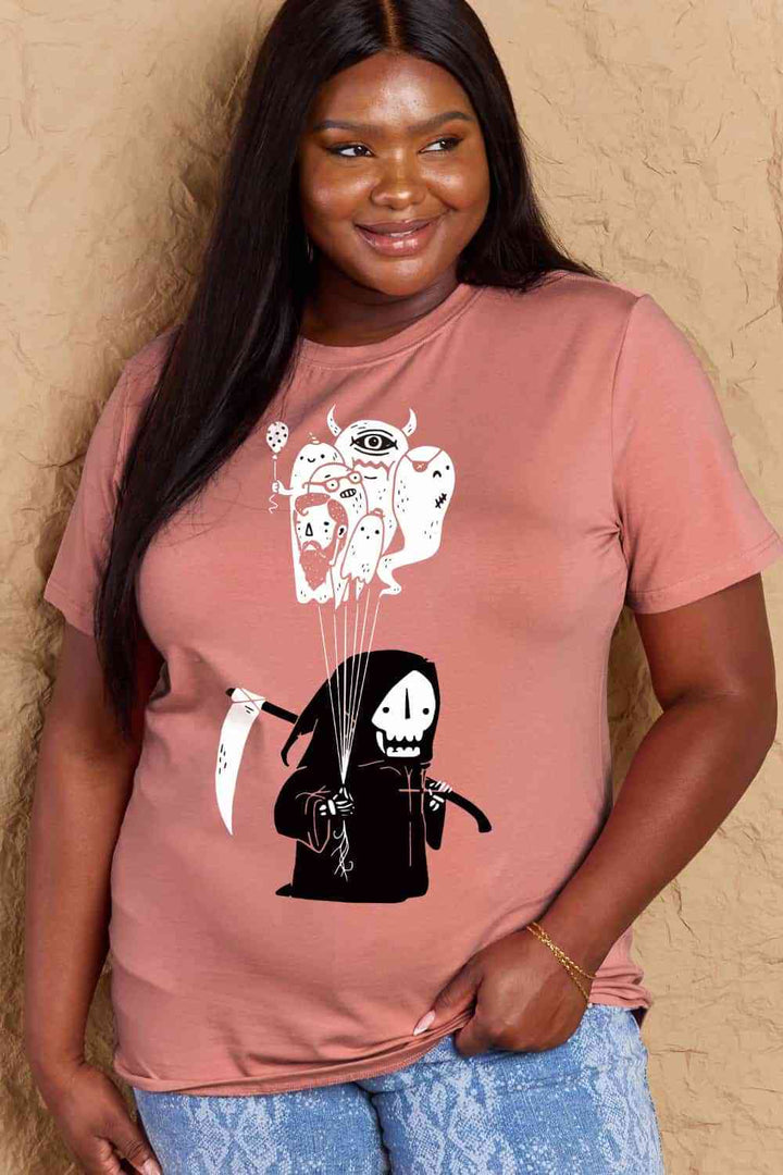 Simply Love Full Size Death Graphic T-Shirt | 1mrk.com