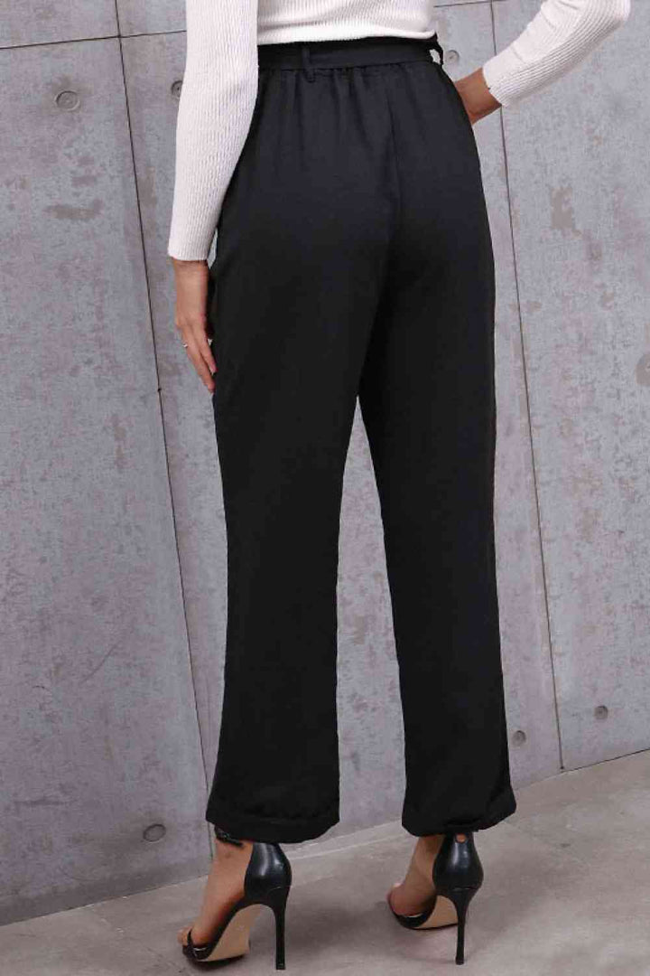 Belted Paperbag Waist Pants | 1mrk.com