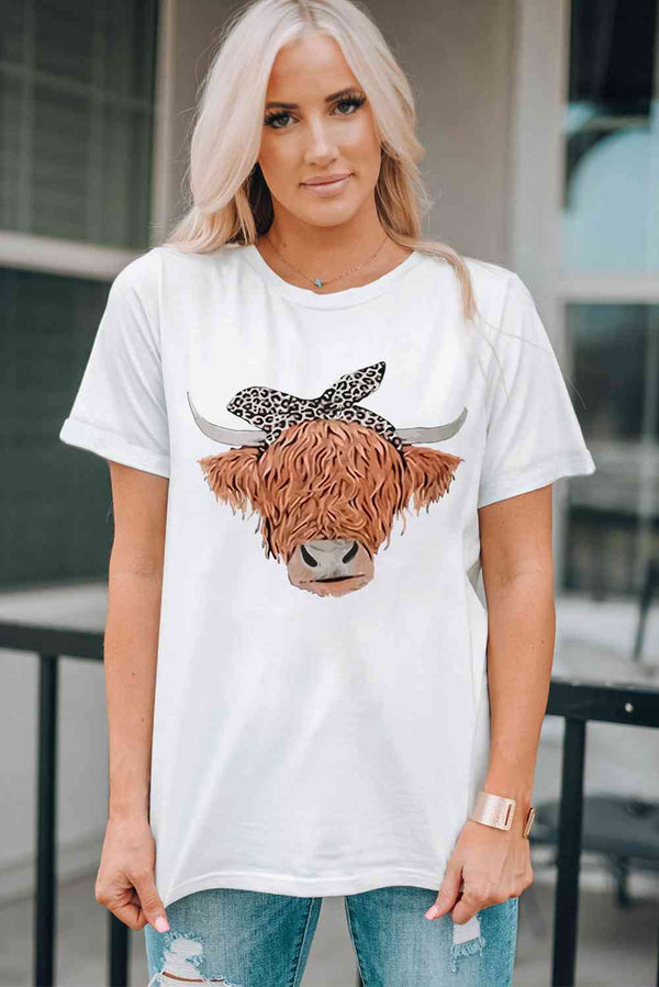 Animal Graphic Round Neck T-Shirt | 1mrk.com