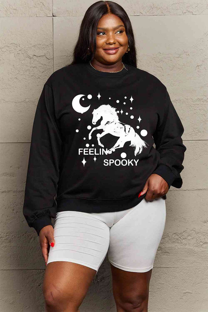 Simply Love Full Size Graphic Drop Shoulder Sweatshirt |1mrk.com