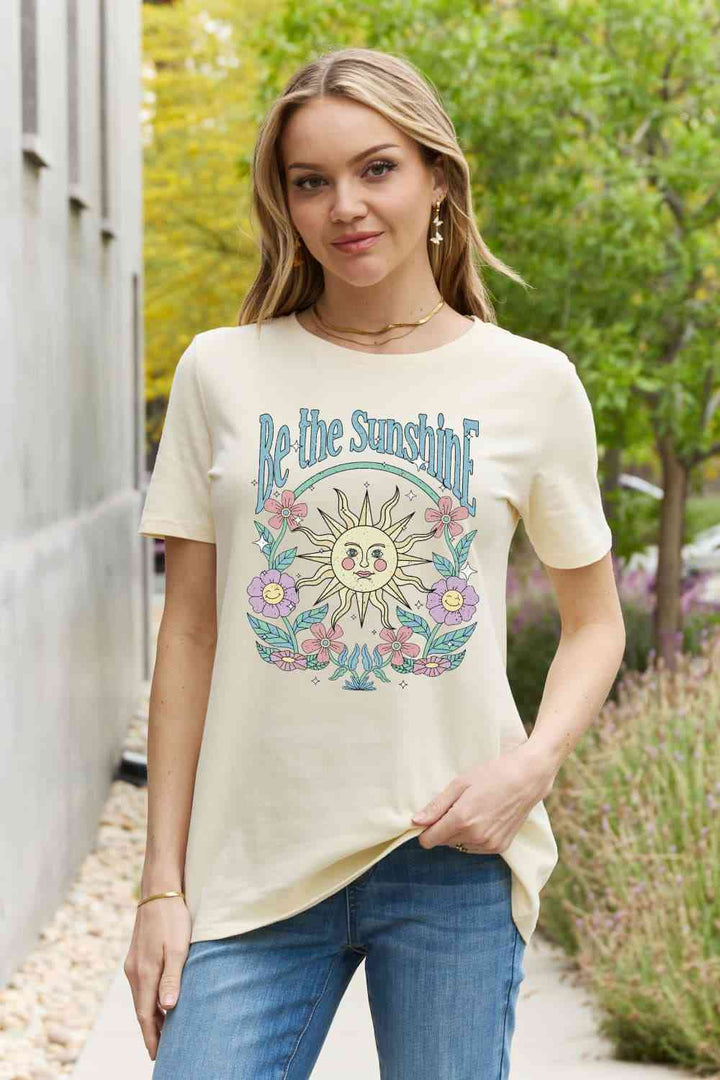 Simply Love Simply Love Full Size BE THE SUNSHINE Graphic Cotton Tee | 1mrk.com