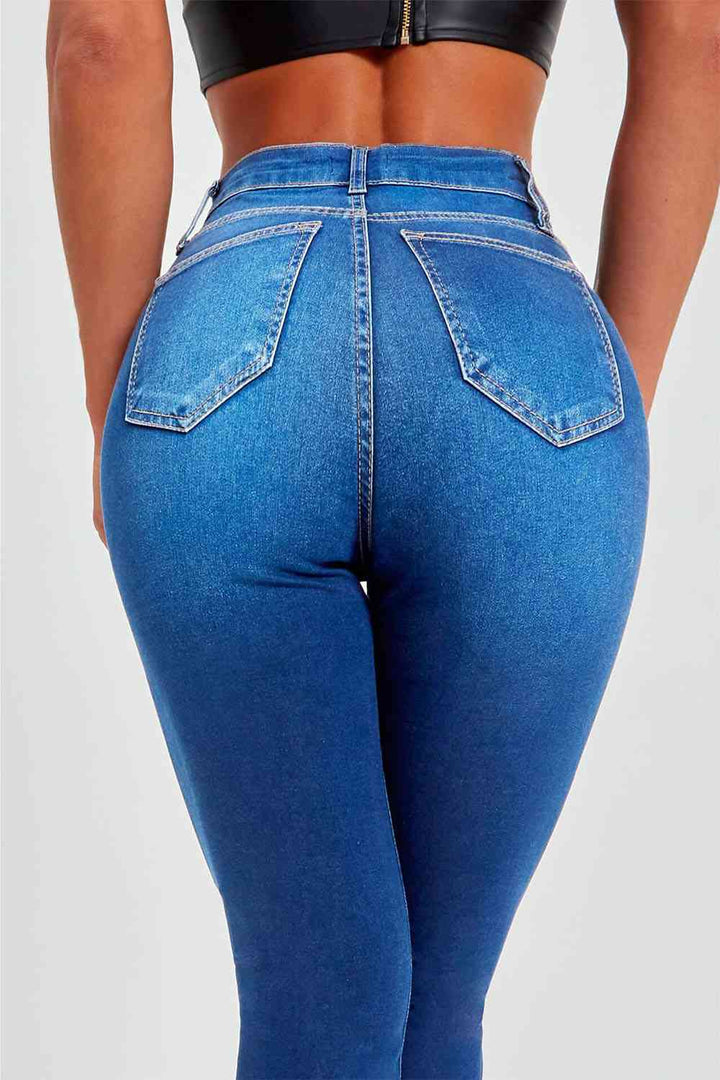 Buttoned Skinny Jeans | 1mrk.com