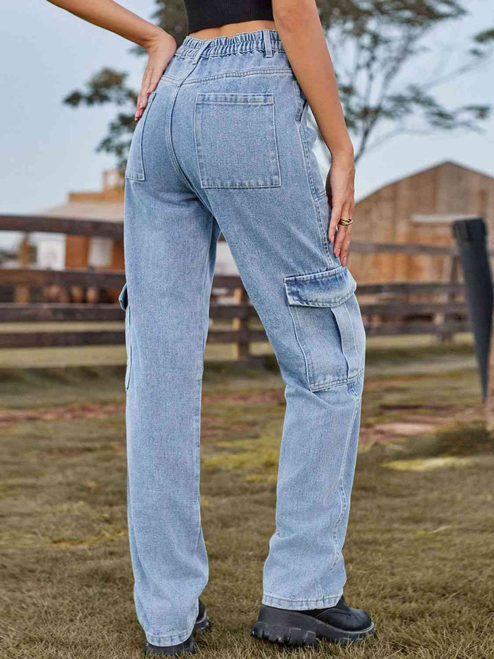 High Waist Cargo Jeans | 1mrk.com