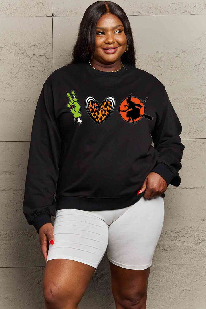 Simply Love Full Size Drop Shoulder Graphic Sweatshirt |1mrk.com