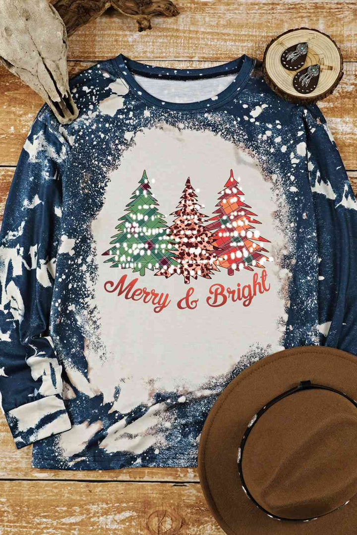 MERRY & BRIGHT Graphic Long Sleeve Top | 1mrk.com