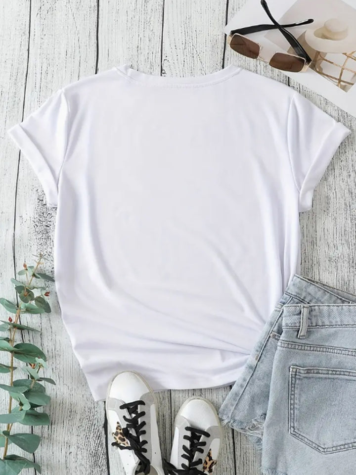 Graphic Round Neck Short Sleeve T-Shirt | Trendsi