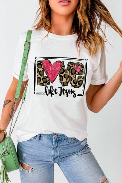 LOVE LIKE JESUS Short Sleeve T-Shirt | Trendsi