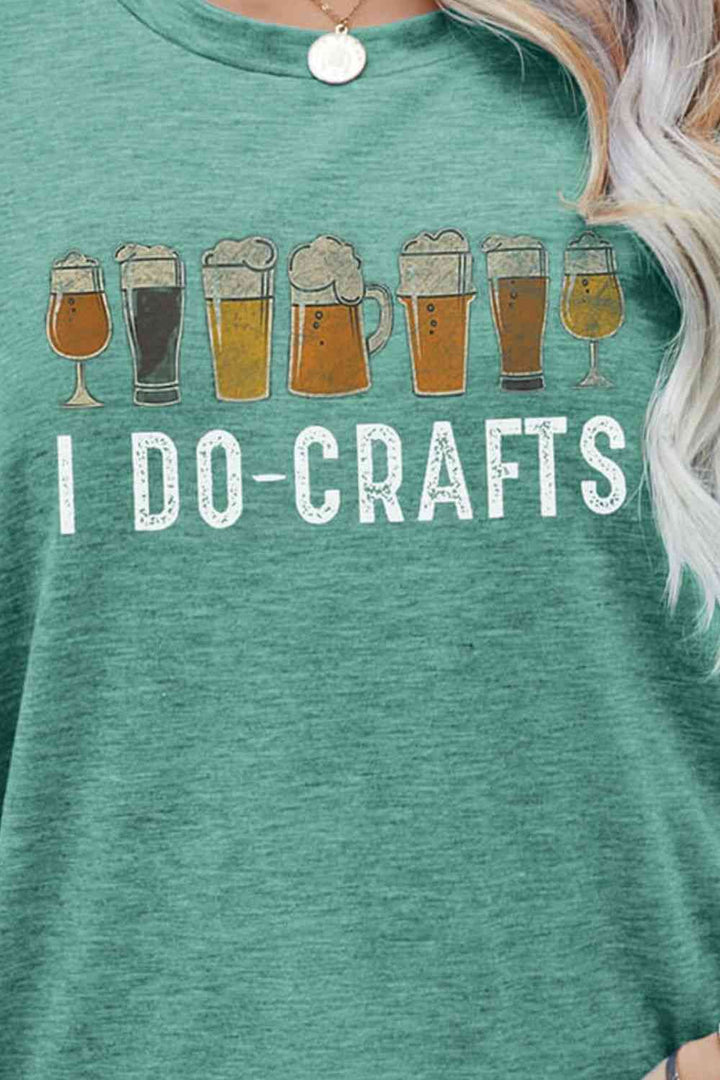 I DO CRAFTS Round Neck T-Shirt | 1mrk.com