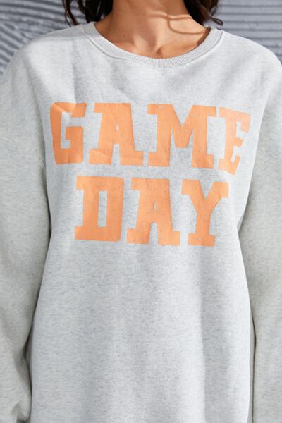 GAME DAY Long Sleeve Round Neck Sweatshirt |1mrk.com