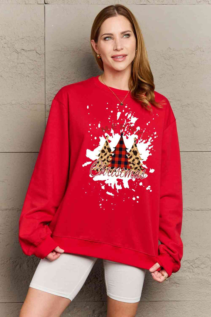 Simply Love Full Size MERRY CHRISTMAS Graphic Sweatshirt |1mrk.com