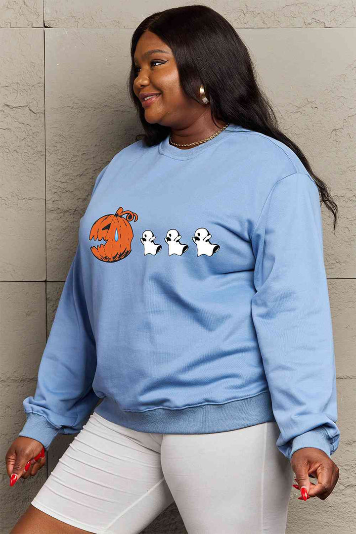 Simply Love Full Size Graphic Dropped Shoulder Sweatshirt |1mrk.com