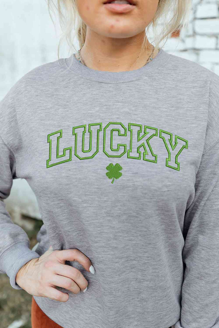 LUCKY Dropped Shoulder Sweatshirt |1mrk.com