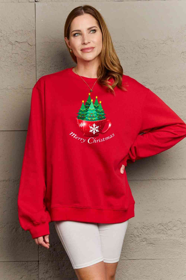 Simply Love Full Size MERRY CHRISTMAS Graphic Sweatshirt |1mrk.com