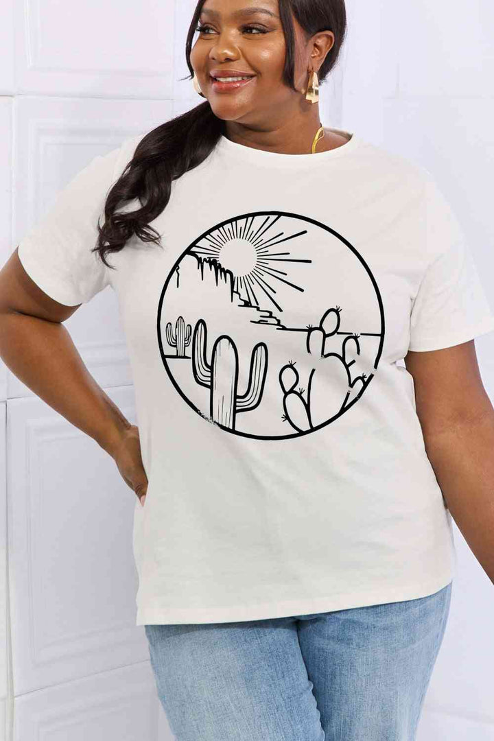 Simply Love Full Size Desert Graphic Cotton Tee | 1mrk.com