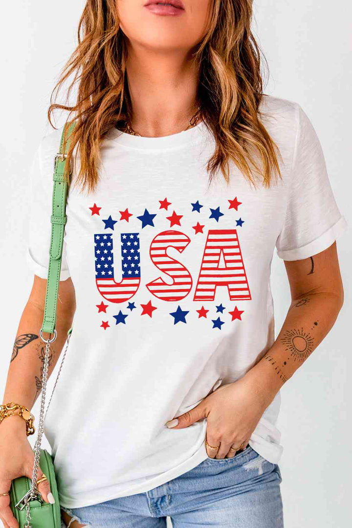 USA Star and Stripe Graphic Tee | 1mrk.com