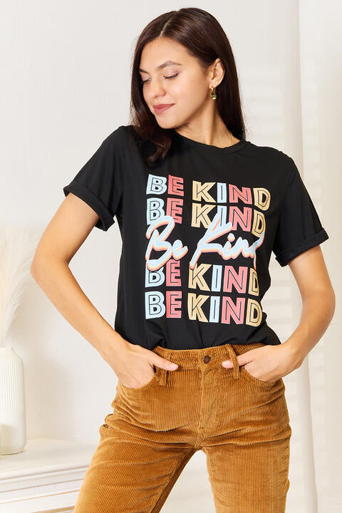 Simply Love BE KIND Graphic Round Neck T-Shirt | 1mrk.com